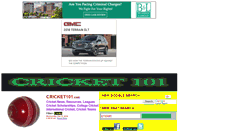 Desktop Screenshot of cricket101.com